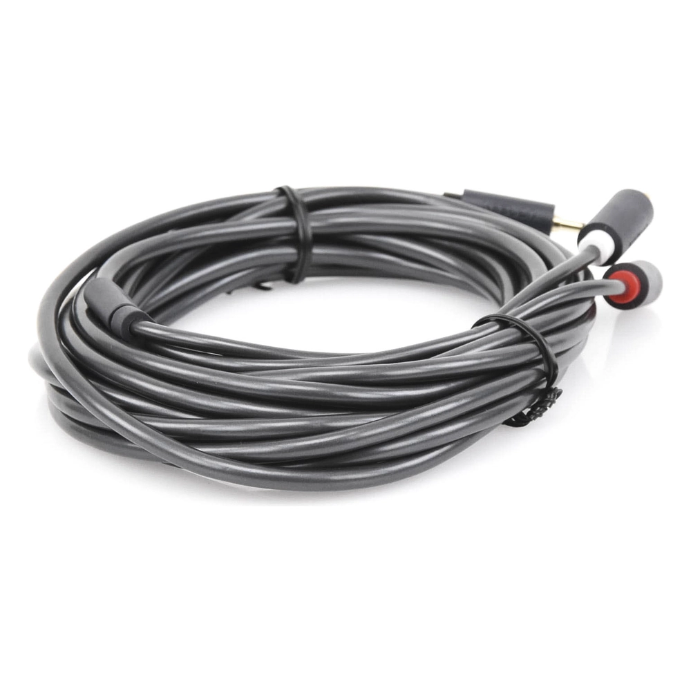 Cable Adaptador de 3.5mm Macho a 2 RCA Macho / 5 Metros (16.40 Pies) / Color Gris / Blindaje Múltiple / ABS / Alta Calidad - Imagen 7