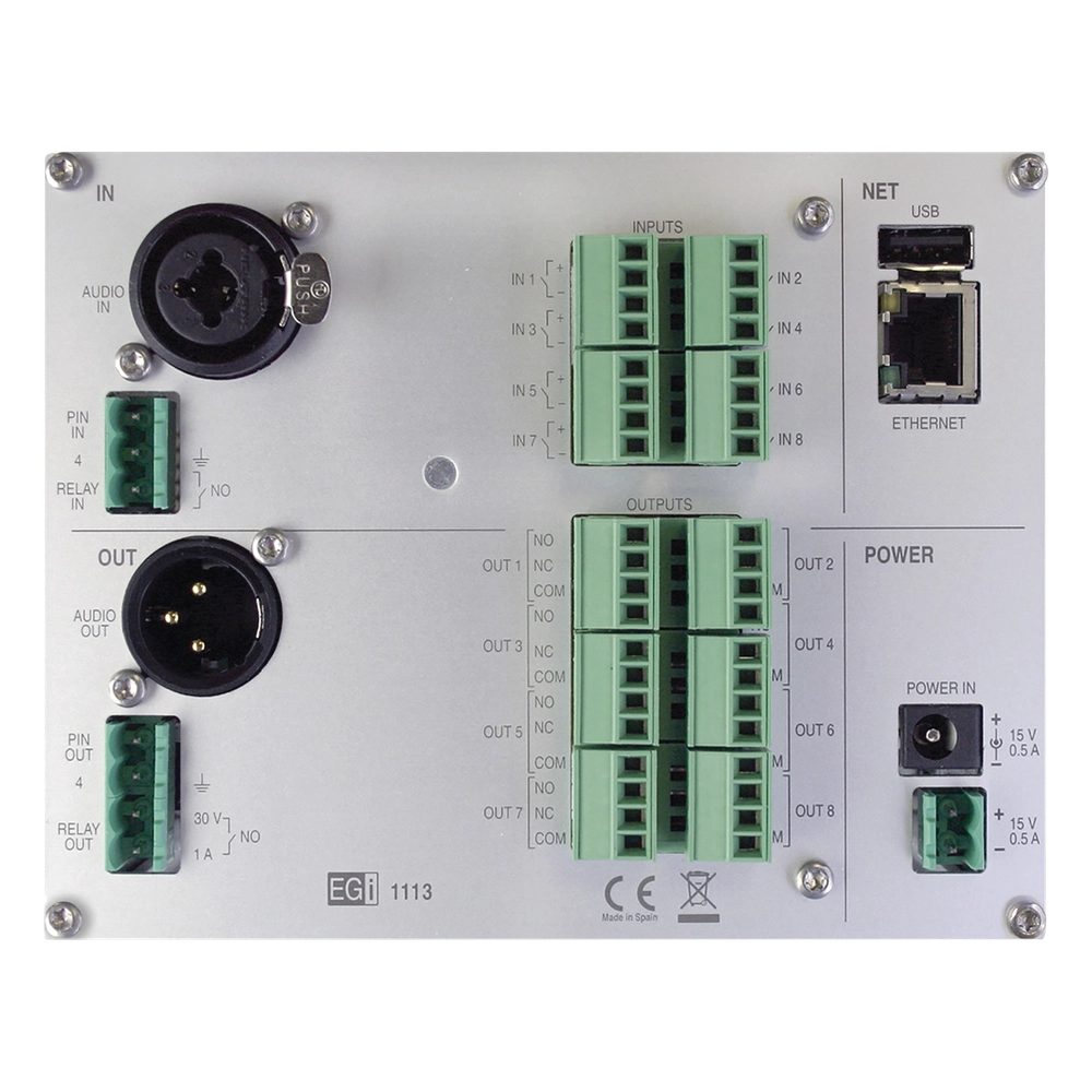 Interfaz Millennium IP para gestión de avisos y música pre-grabados IP con 8 relés IN/OUT - Imagen 3
