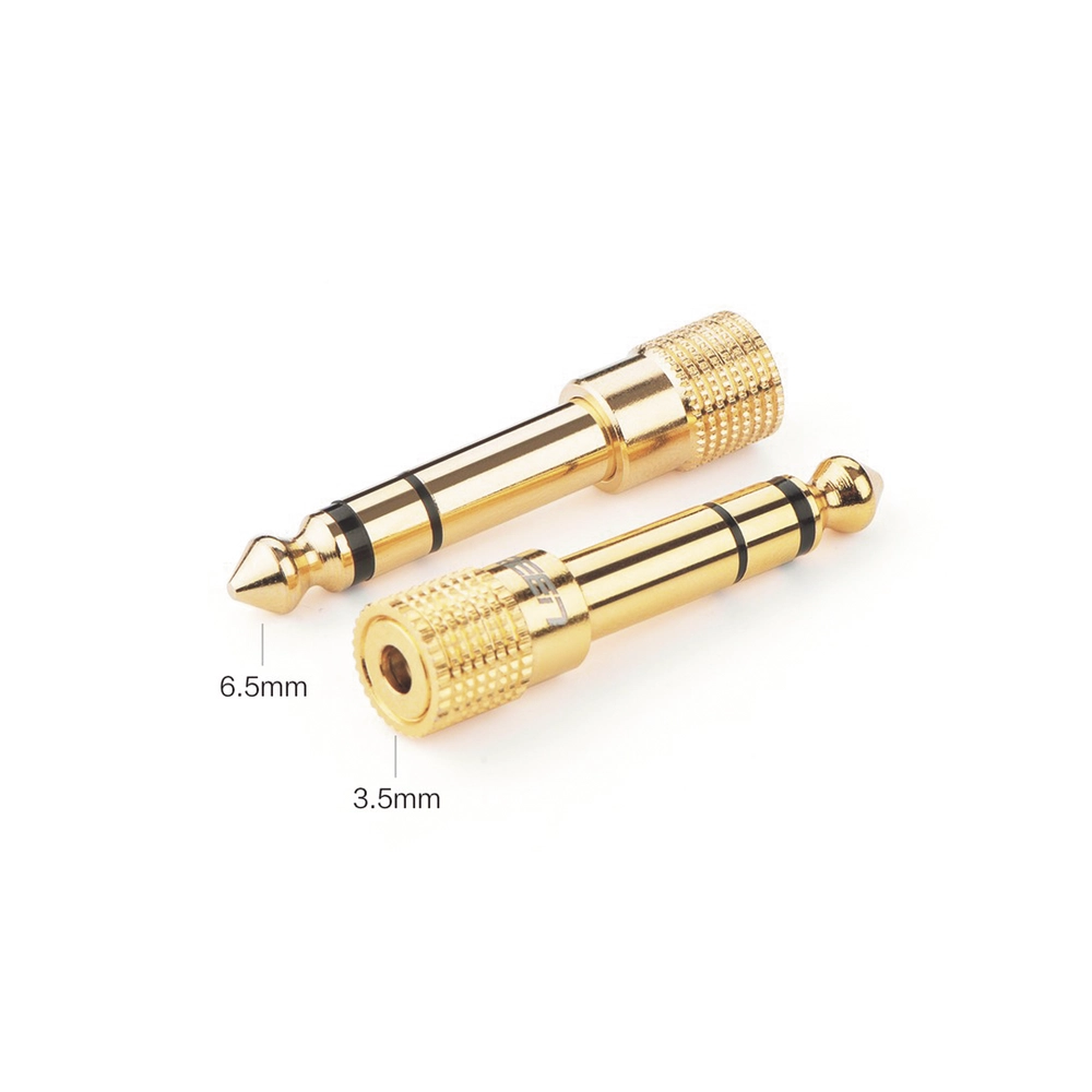 Adaptador (Convertidor) de Audio 3.5mm Hembra a 6.5mm Macho / Plug & Play / Superficie de Rosca Antideslizante / Calidad de sonido sin pérdidas - Imagen 4