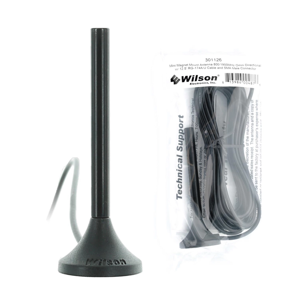 Antena Mini de Montaje Magnético, con cable RG174 y conector SMA macho | Rango de Frecuencias 700-960 MHz, 1710-2270 MHz | Ganancia Máxima 3.1 dB - Imagen 4