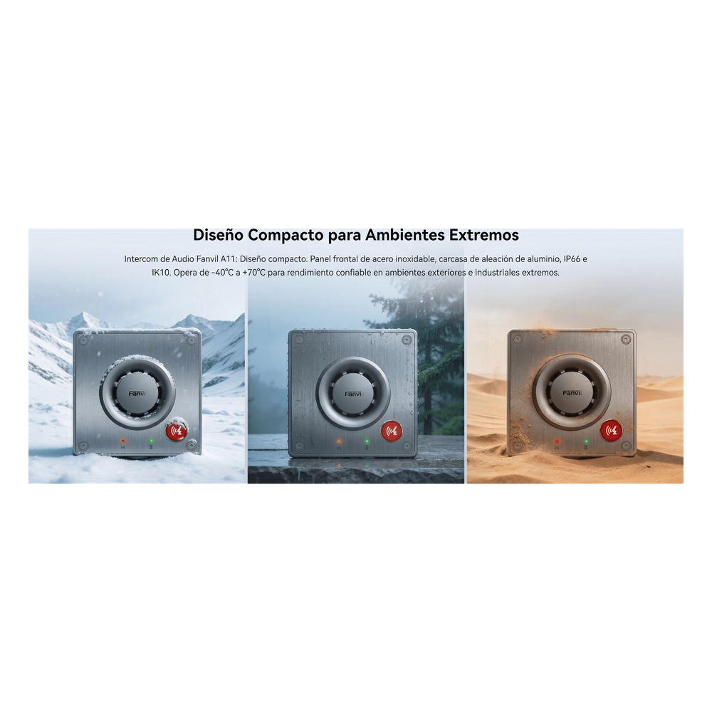 Video Intercom IP para Exterior / Cámara 4 Megapixel (1080p) / HDR e Iluminación IR / Altavoz 5W y Doble Micrófono con Reducción de Ruido / Panel Acero Inoxidable y Cuerpo Aluminio / IP66 e IK10 / PoE+ / 2 Líneas SIP - Imagen 11