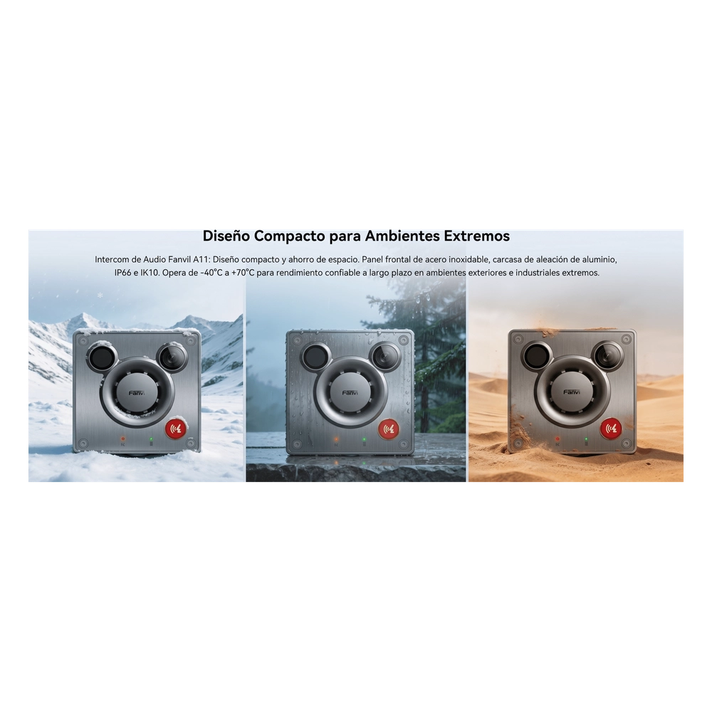 Video Intercom IP para Exterior / Cámara 4 Megapixel (1080p) / HDR e Iluminación IR / Altavoz 5W y Doble Micrófono con Reducción de Ruido / Panel Acero Inoxidable y Cuerpo Aluminio / IP66 e IK10 / PoE+ / 2 Líneas SIP - Imagen 21