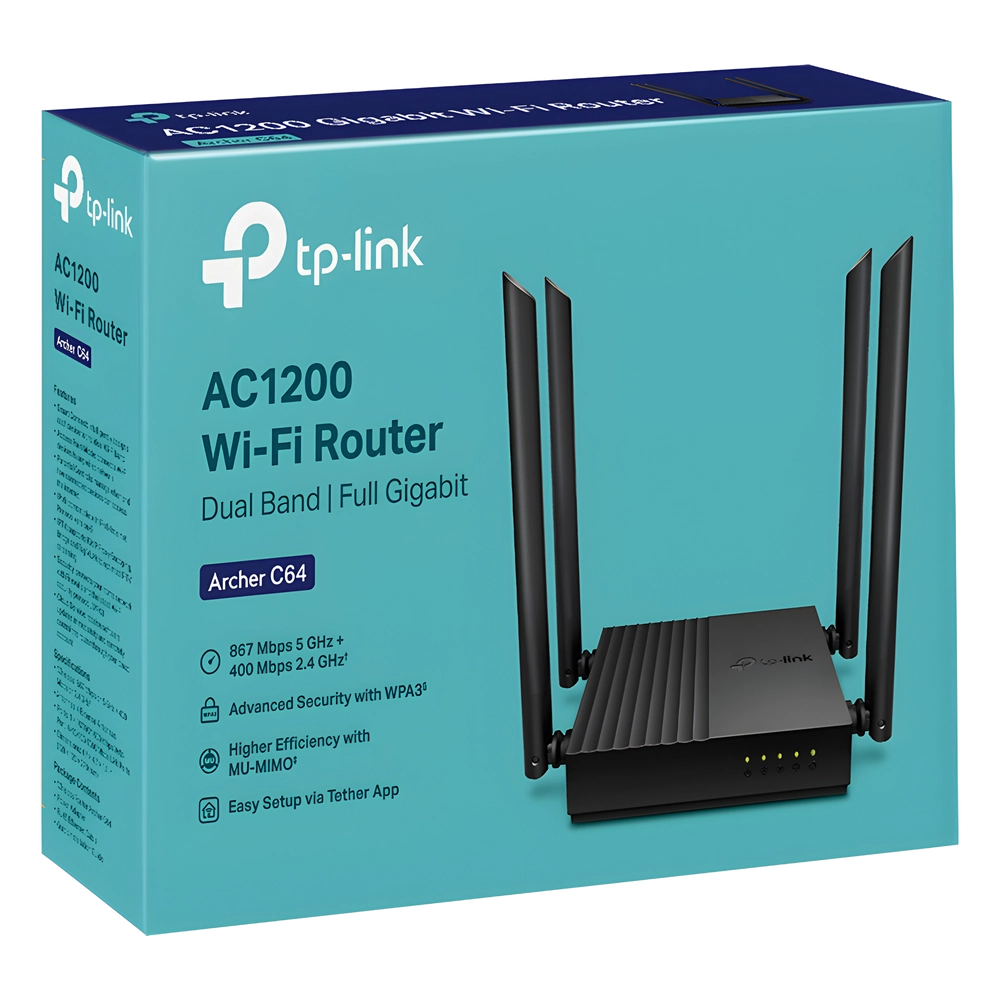 Router Inalámbrico AC 1200 / Doble Banda MU-MIMO / 1 puerto WAN 10/100/1000 Mbps / 4 puertos LAN 10/100/1000 Mbps / Compatible con EasyMesh / Administración Web o App Tether - Imagen 4