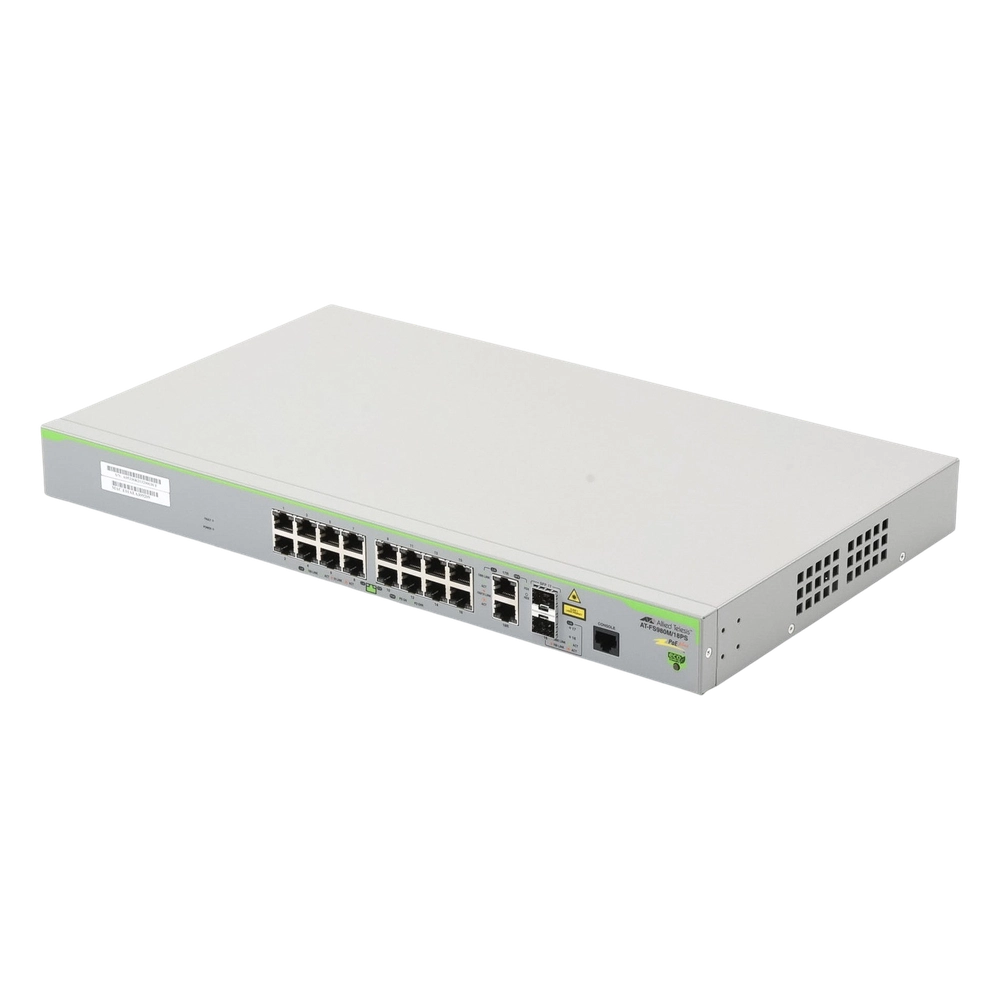 Switch PoE+ Administrable CentreCOM FS980M, Capa 3 de 16 Puertos 10/100 Mbps + 2 puertos RJ45 Gigabit/SFP Combo, 250W - Imagen 2