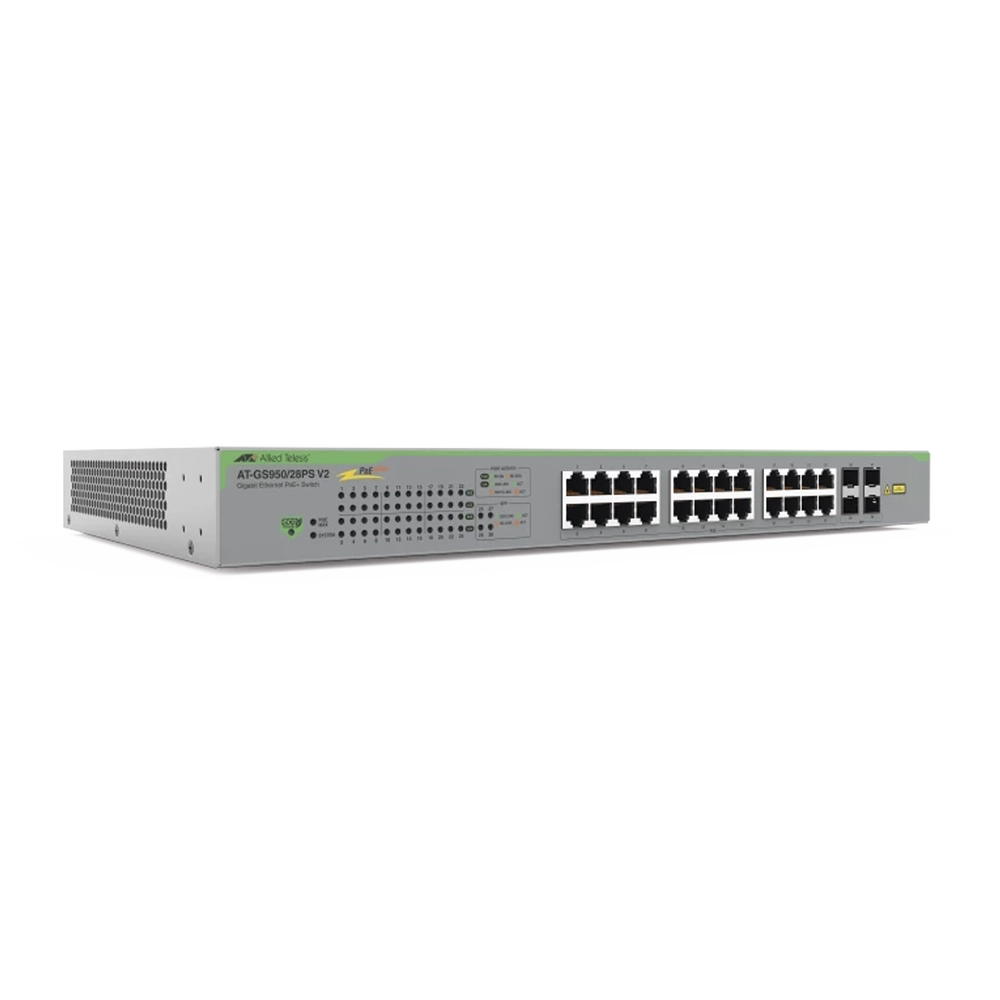 Switch PoE+ Gigabit WebSmart de 24 puertos 10/100/1000 Mbps + 4 puertos SFP Gigabit, 185 W, Version 2