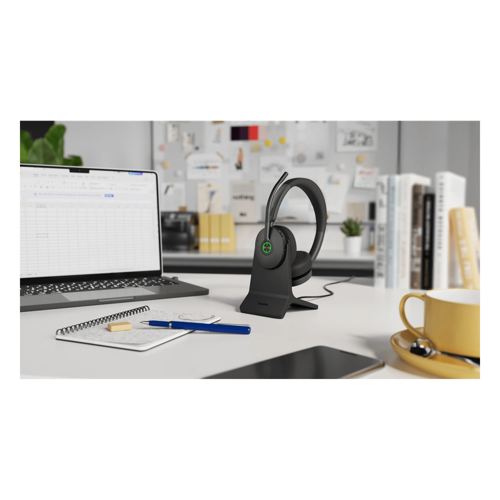 Auriculares estéreo Yealink BH74 edición MS con base de carga / Bluetooth 5.3 con adaptador USB C&A / Cancelación activa de ruido / 32 horas de conversación - Imagen 5