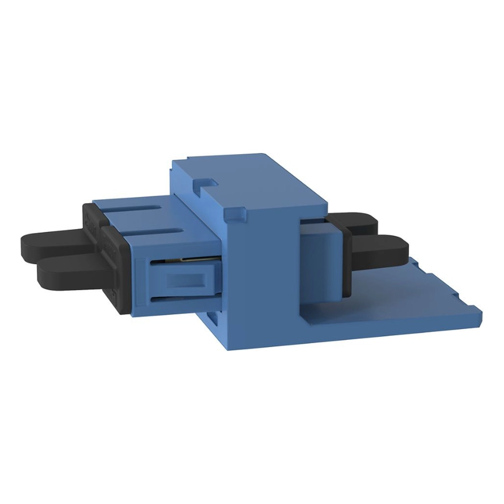Módulo Acoplador SC Duplex, para Fibra Óptica Monomodo OS1/OS2, Tipo Mini-Com, Color Azul - Imagen 3