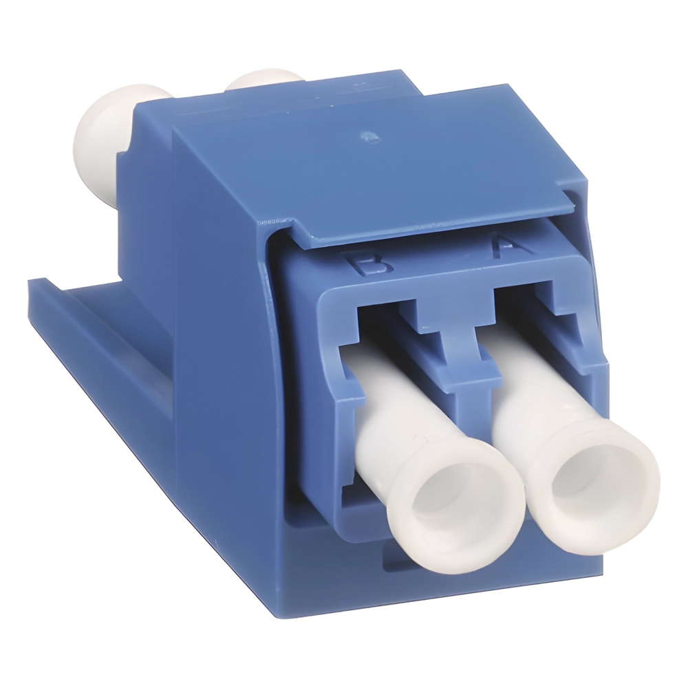 Módulo Acoplador LC Duplex, para Fibra Óptica Monomodo OS1/OS2, Tipo Mini-Com, Color Azul - Imagen 3