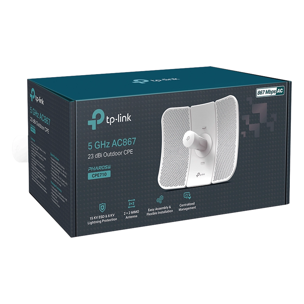 CPE de Exterior de 5 GHz AC 867 Mbps, Antena direccional de 23 dBi, potencia de 29 dBm, PoE pasivo - Imagen 3