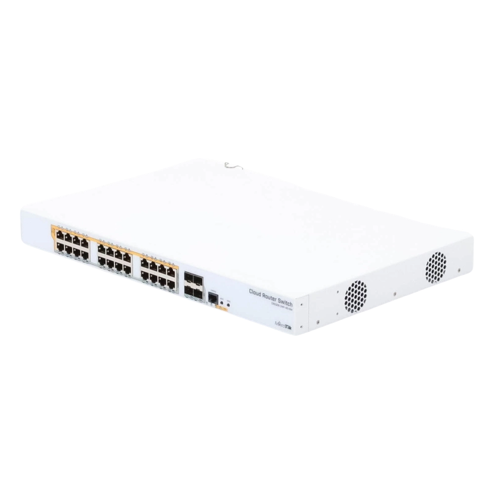 CRS328-24P-4S+RM - 24 port Gigabit Ethernet router/switch with four 10Gbps SFP+ - Imagen 3