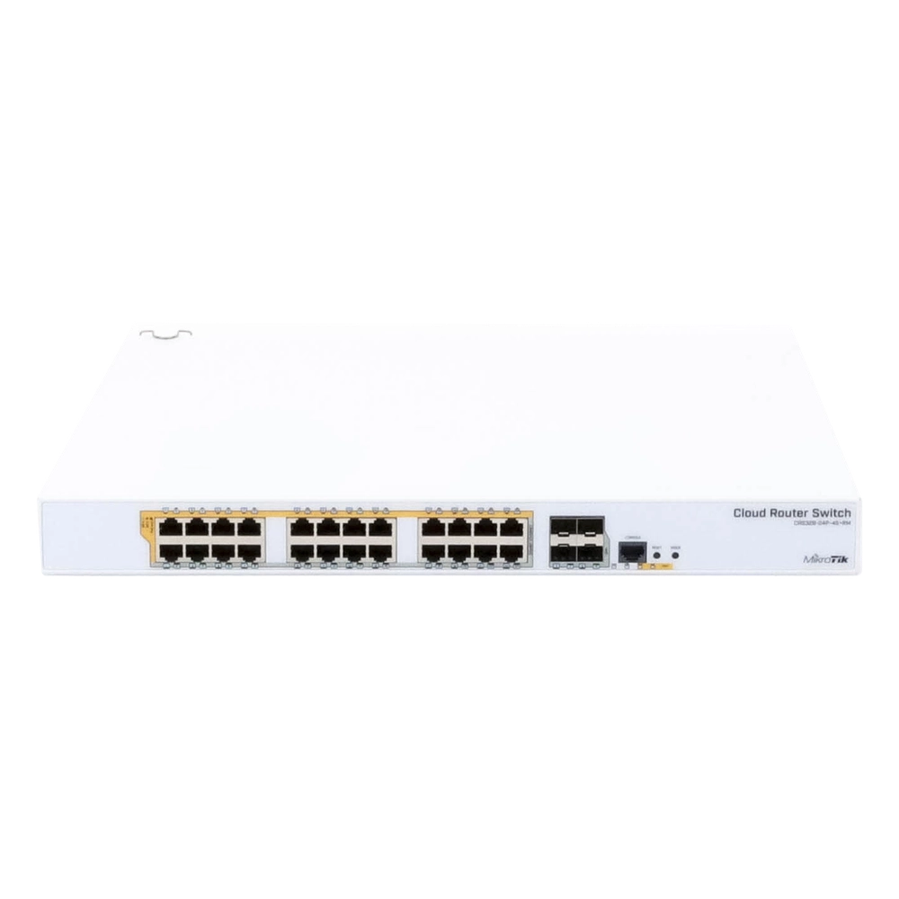 CRS328-24P-4S+RM - 24 port Gigabit Ethernet router/switch with four 10Gbps SFP+ - Imagen 5