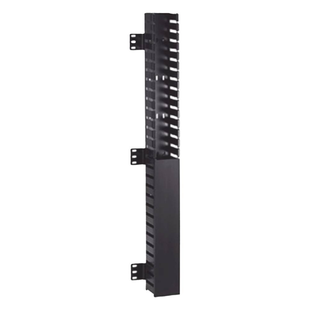 Organizador Vertical IN-Cabinet, Sencillo (Solo Frontal), Para Uso Con Gabinetes Panduit, Montaje Frontal en Riel de Rack, 40 UR, 2.25 in de Ancho, Color Negro