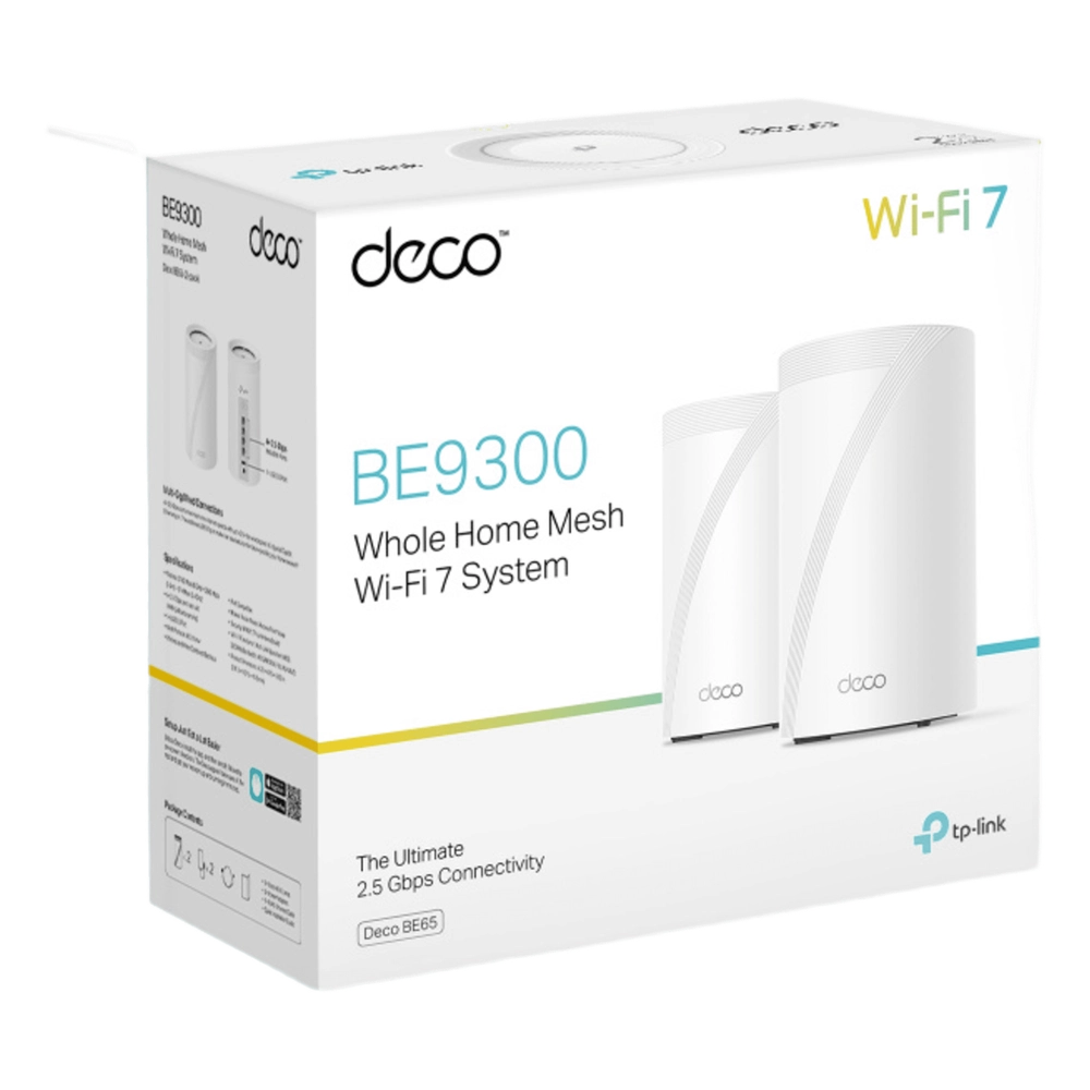 KIT 2 Routers Inalámbrico MESH Interior para Hogar / Triple Banda Wi-Fi 7 BE9300 Mbps / 2 Puerto 2.5 Gigabit WAN/LAN / 4 Antenas Internas / Operación Multi-Link MLO / Administración Mediante la App Deco (iOS, Android) / HomeShield - Imagen 3