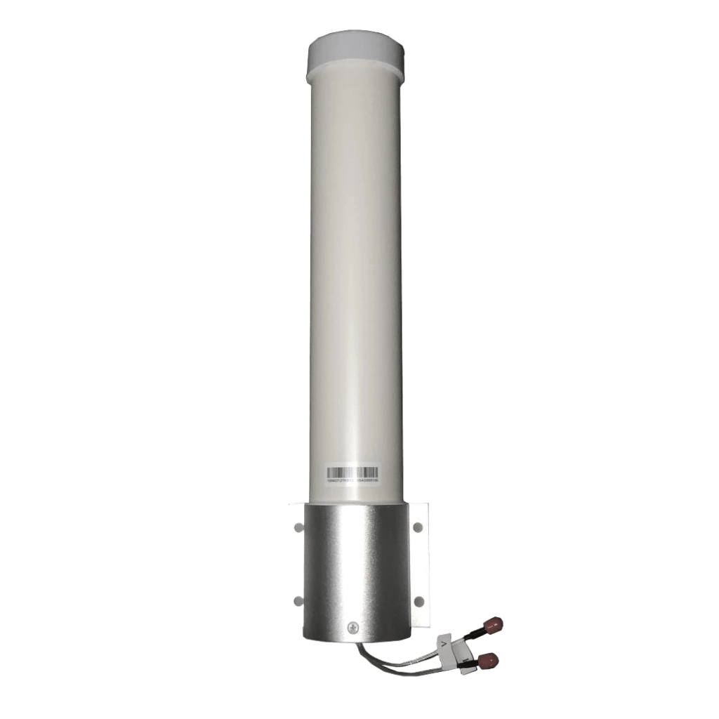 Antena Omnidireccional 360° / 5 GHz / 11 dBi Ganancia / Polarización Dual / IP65 / Montaje en Poste / Conectores SMA Macho