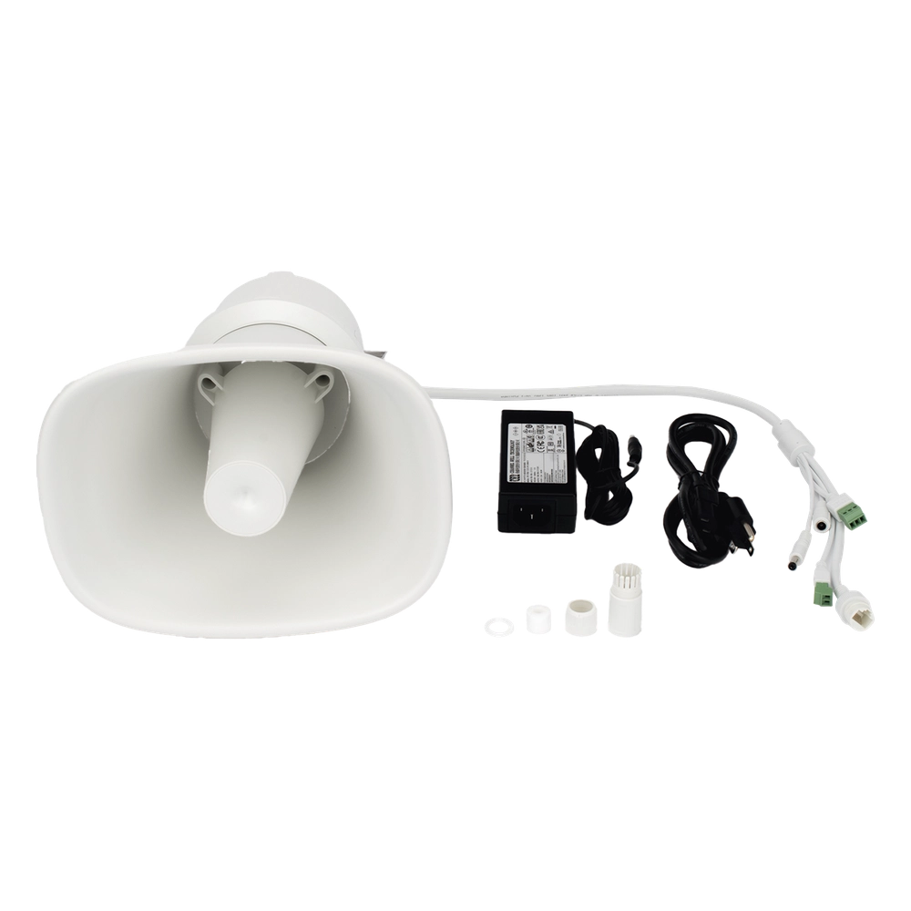 Bocina (Altavoz IP ) | Tipo Trompeta | 25 Watts | No requiere amplificador | 24VCD | Exterior IP67 | Metal | Entrada de alarma | Voceo en tiempo real | Calendarización de audios | Síntesis de Voz (TTS) - Imagen 6