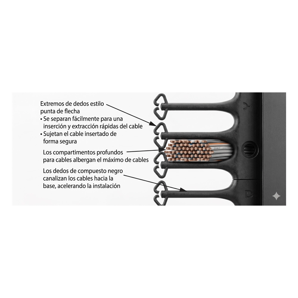 Organizador Vertical CableTek, Sencillo (Solo Frontal), Para Rack Abierto de 45 Unidades, 6 in de Ancho, Color Negro - Imagen 3