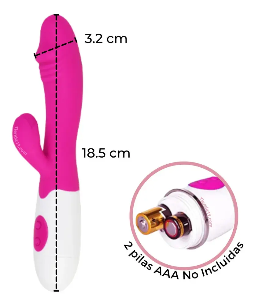 Vibrador Femenio Doble Estimulación Punto G Y Clitoris - Imagen 3