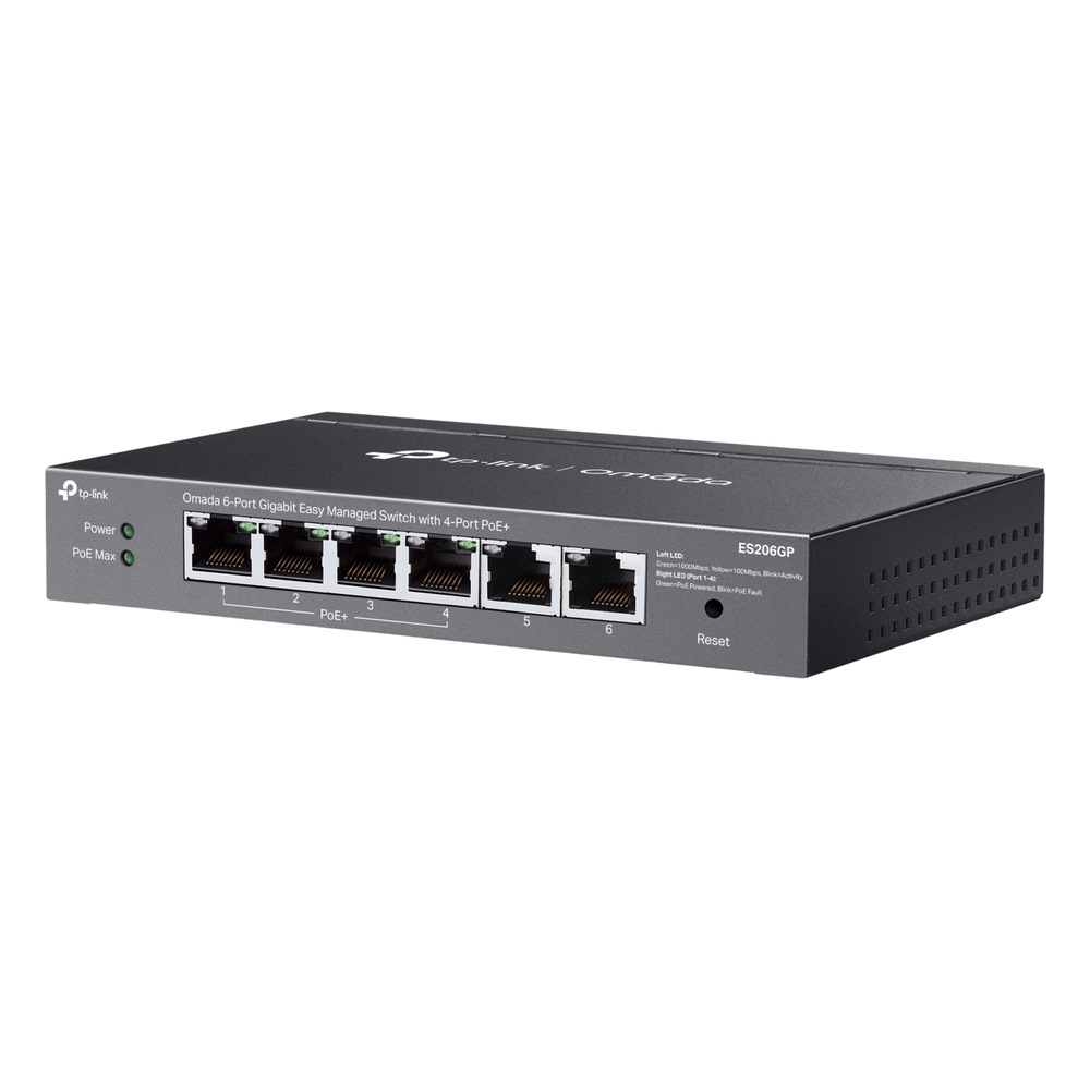 Switch Omada 6 Puertos Gigabit / 4 Puertos PoE+ 65W / Gestión Cloud SDN / Sin Ventiladores / QoS / VLAN / IGMP Snooping / 250 m PoE - Imagen 3