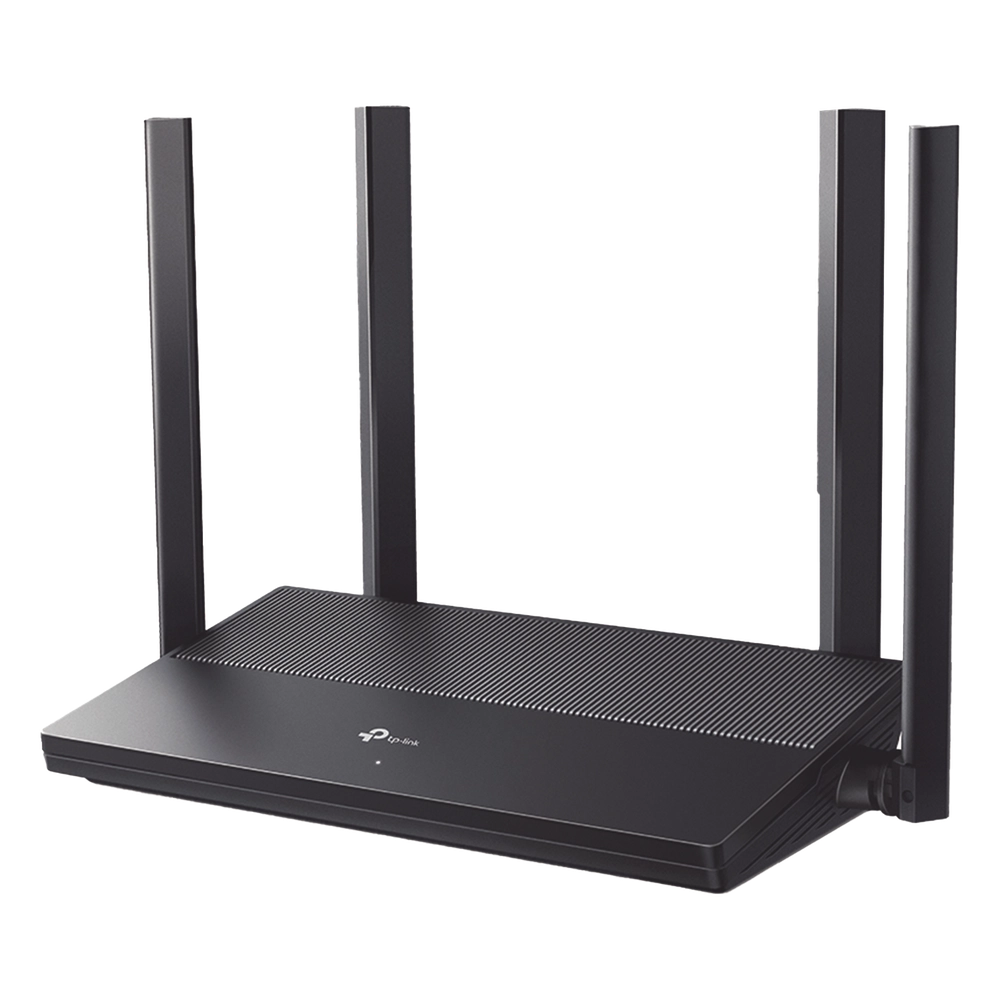 Router WiFi 6 AX 1500 Mbps / MU-MIMO 2X2 y OFDMA / 1 Puerto WAN Gigabit / 3 Puertos LAN Gigabit / Soporta IPV6 y TR-069 / 4 Antenas Beamforming / Seguridad WiFi WPA3