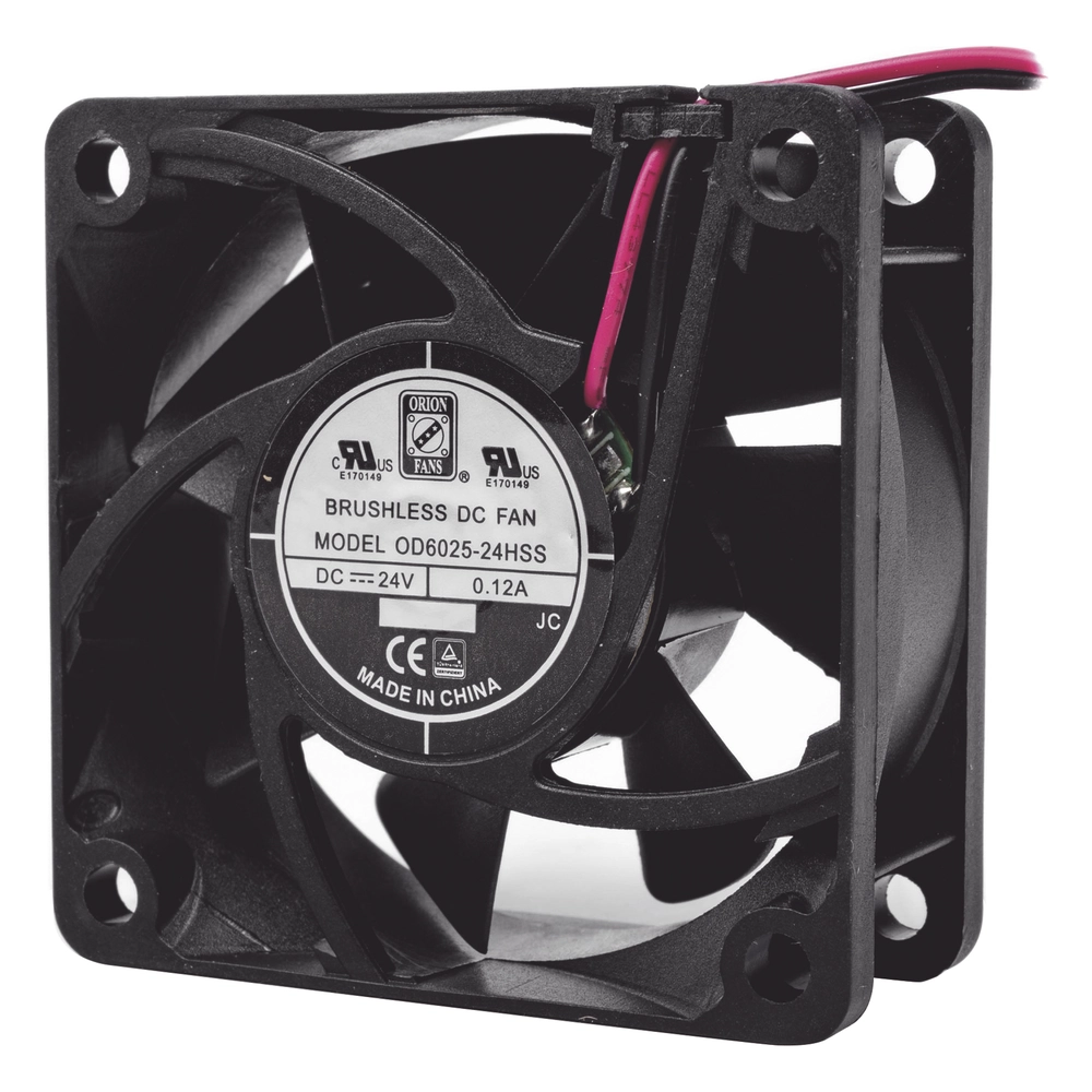 Ventilador Anticondensante Axial Cuadrado, 60x60x25 mm, 24 Vcc, 4500 RPM, 2.9 W, 0.12 A, Flujo de Aire de 25.0 CFM, Unión Sellada. - Imagen 2