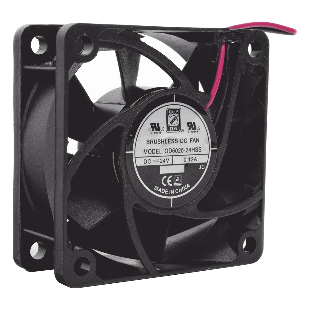 Ventilador Anticondensante Axial Cuadrado, 60x60x25 mm, 24 Vcc, 4500 RPM, 2.9 W, 0.12 A, Flujo de Aire de 25.0 CFM, Unión Sellada. - Imagen 3