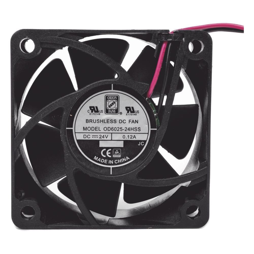 Ventilador Anticondensante Axial Cuadrado, 60x60x25 mm, 24 Vcc, 4500 RPM, 2.9 W, 0.12 A, Flujo de Aire de 25.0 CFM, Unión Sellada. - Imagen 4
