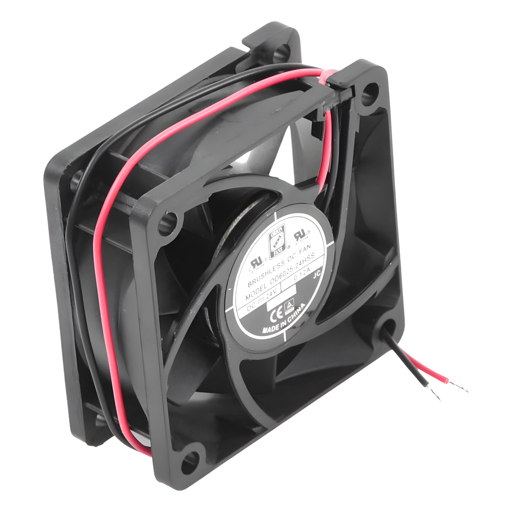 Ventilador Anticondensante Axial Cuadrado, 60x60x25 mm, 24 Vcc, 4500 RPM, 2.9 W, 0.12 A, Flujo de Aire de 25.0 CFM, Unión Sellada. - Imagen 7