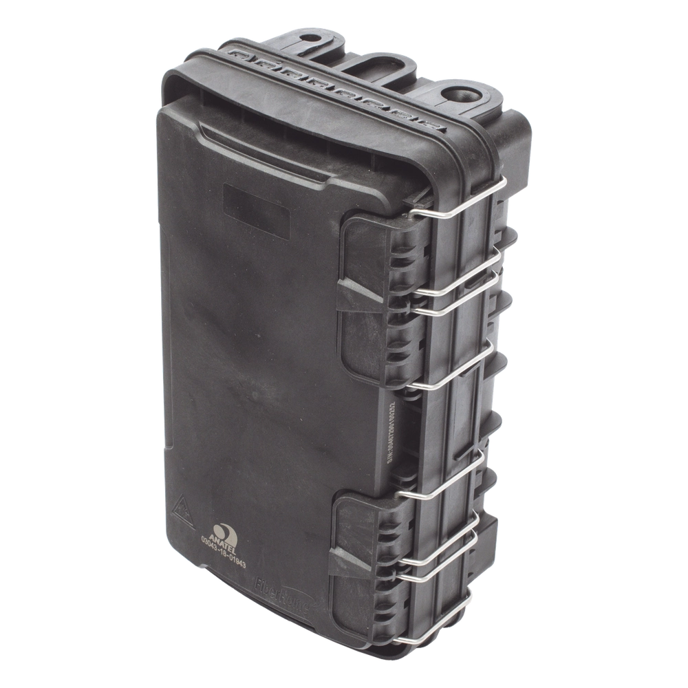Caja de Distribución de Fibra Óptica para 24 Empalmes, con 8 acopladores SC/APC simplex, Exterior IP65, Color Negro - Imagen 4