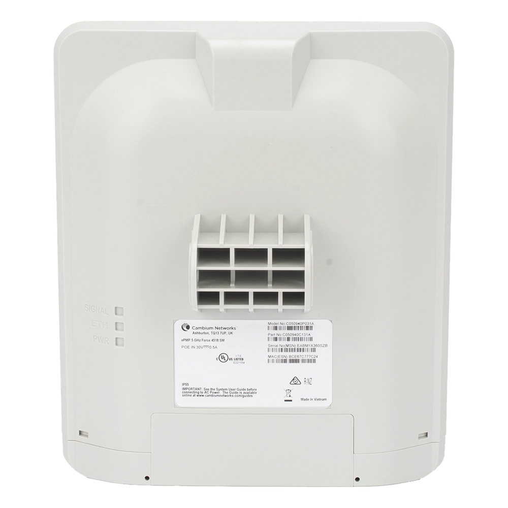 1 Gbps de capacidad / Suscriptor en 5 GHz / Force 4518 / 5 GHz / Antena Panel 18 dBi / Canales 20-40-80 MHz / MIMO 2x2 para una comunicación sin intermitencia / IP55 / PoE Incluido / Garantía 3 Años / (C050940C131A) - Imagen 3