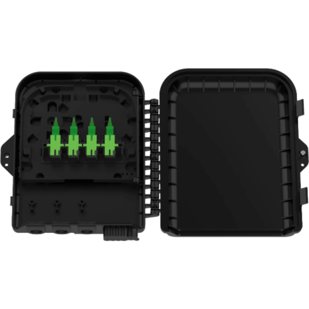 Cierre de Empalme para 24 fusiones de fibra óptica, Interior/Exterior, con 8 acopladores SC/APC y splitter 1x8 SC/APC Incluido, IP65, 3 Puertos para Fibra Troncal o Distribución - Imagen 4