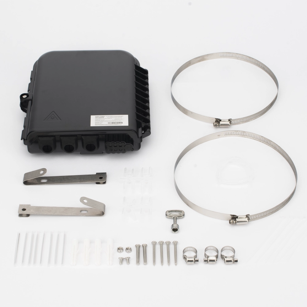 Cierre de Empalme para 24 fusiones de fibra óptica, Interior/Exterior, con 8 acopladores SC/APC y splitter 1x8 SC/APC Incluido, IP65, 3 Puertos para Fibra Troncal o Distribución - Imagen 7