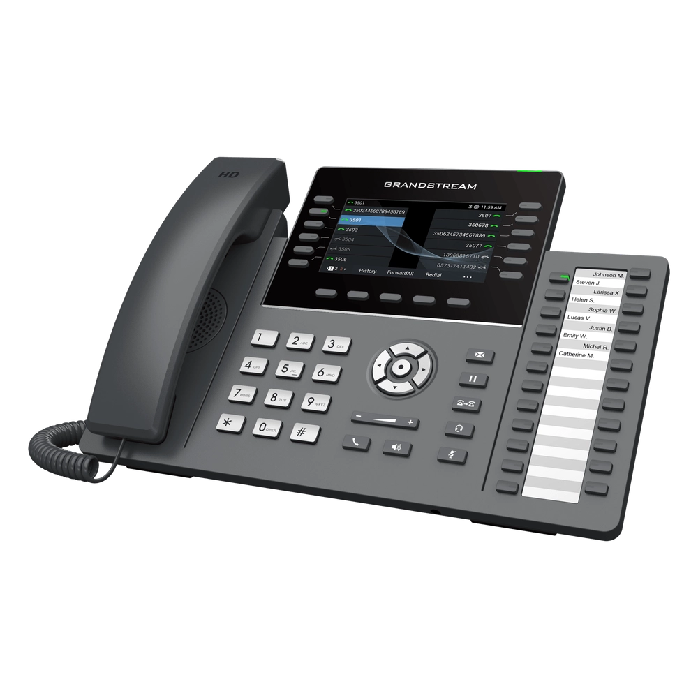 TELÉFONO IP PROFESIONAL DE 12 LÍNEAS / 24 TECLAS DE EXTENSIÓN PROGRAMABLES / WI-FI 6 / POE INTEGRADO / PANTALLA LCD 4.3 PULGADAS / SEGURIDAD DE NIVEL EMPRESARIAL / BLUETOOTH INTEGRADO / COMPATIBLE CON GDMS / AUDIO HD CON NOISE-SHIELD - Imagen 3