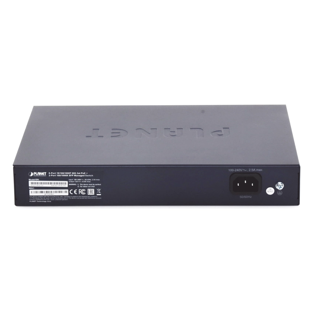 Switch Administrable Capa 2, 8 Puertos PoE 802.3af/at Gigabit, 140 W Max, 2 Puertos SFP, Modo Extendido Hasta 250 m, Soporta Administración en Nube CloudNMS ( HW Rev. 3.0 en Adelante). - Imagen 5