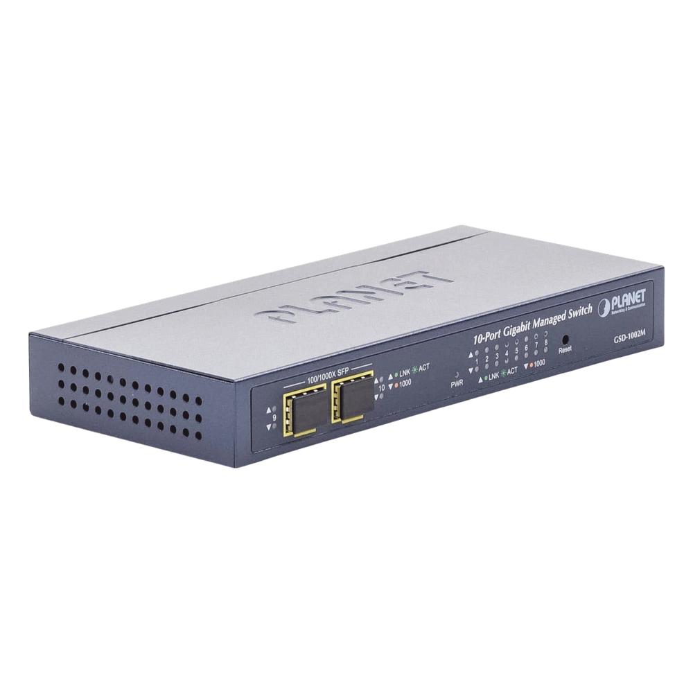Switch Administrable de Escritorio de 8 Puertos Gigabit/ 2 Puertos SFP / 20 Gbps Switching / PoE In 802.3af/at / Dual Power DC + PoE / VLAN Q-in-Q / IPv6/IPv4/ Administración Remota con CloudNMS - Imagen 3