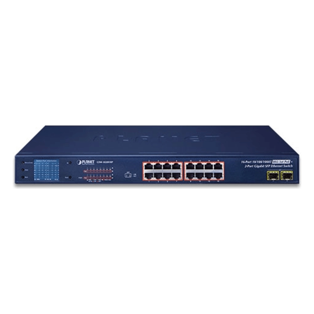 Switch No Administrable PoE+ Extender, Aislamiento VLAN de 16 Puertos Gigabit +, 2 Combo TP/SFP y Pantalla - Imagen 2