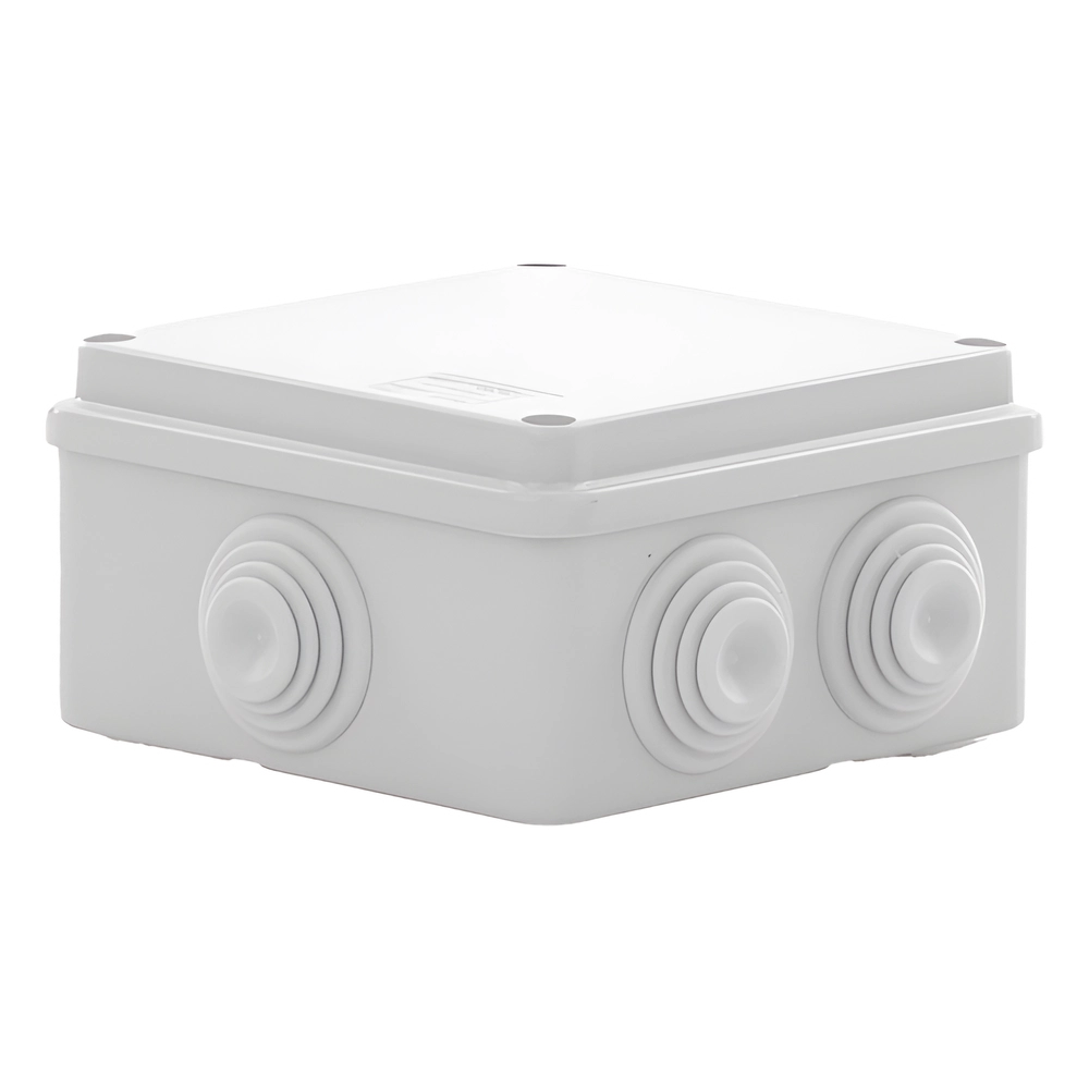 Caja Estanca de PVC Para Derivación y Conexión, 6 Entradas, Tapa Atornillada,100x100x50 mm (Área Interna), Uso Exterior IP55, Material que no Propaga el Fuego y Libre de Hálogenos - Imagen 4
