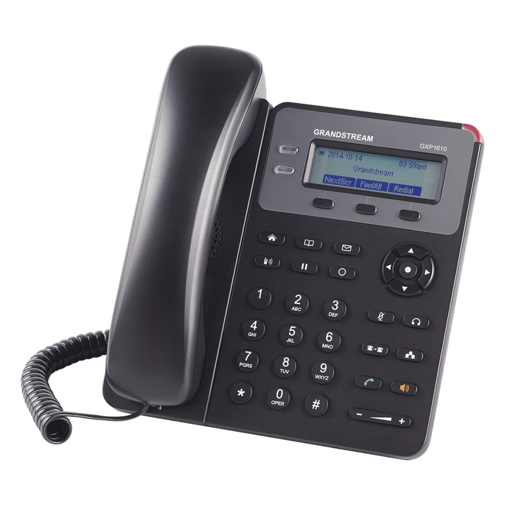 Teléfono IP SMB de 1 Línea, 1 Cuenta SIP con 3 teclas de función programables y conferencia de 3 vías. 5Vcc