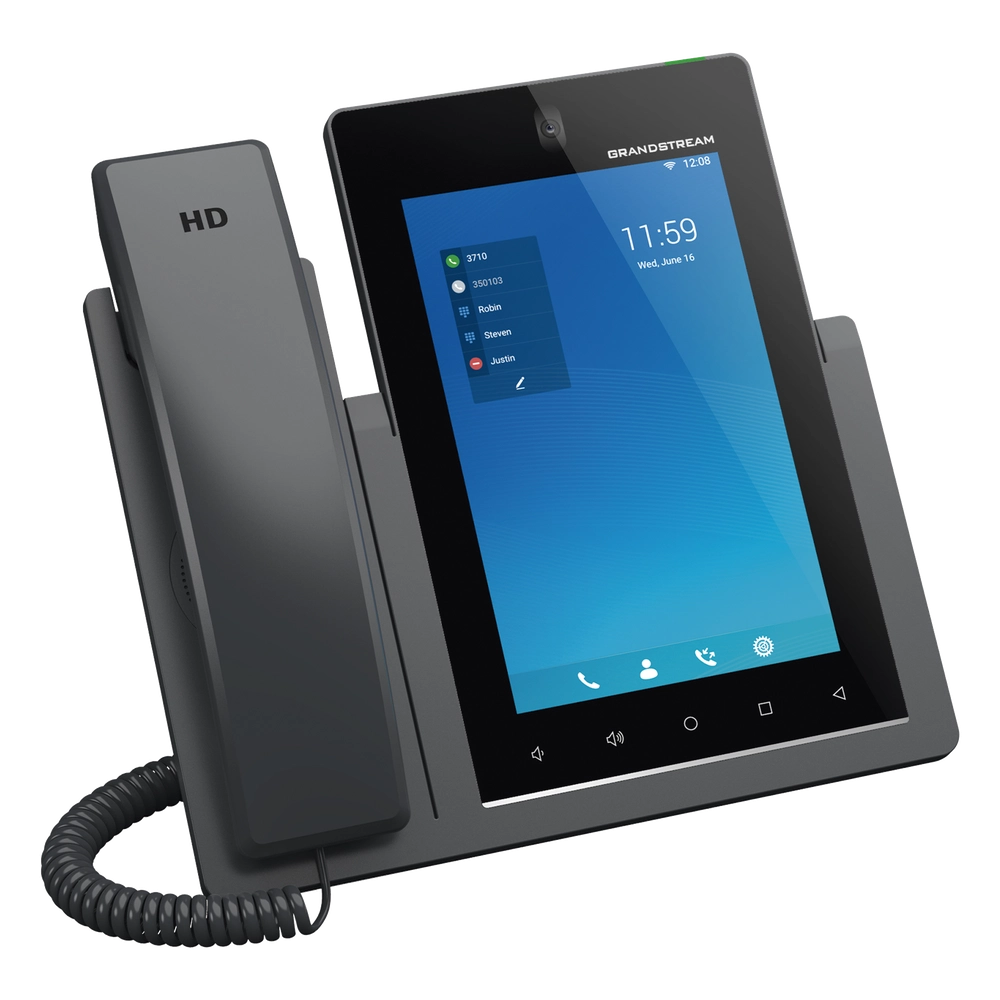 Teléfono IP Android 11, 16 líneas SIP con 16 cuentas, pantalla táctil 7", puertos Gigabit, Wi-Fi, Bluetooth, PoE, codec Opus, IPV4/IPV6 con gestión en la nube GDMS - Imagen 4
