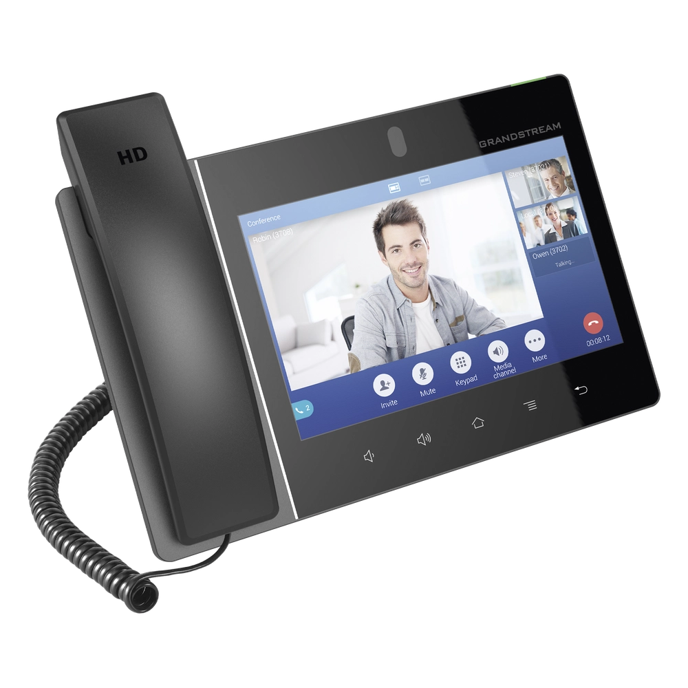 Teléfono IP Android 11, 16 líneas SIP con 16 cuentas, pantalla táctil 8", puertos Gigabit, Wi-Fi, Bluetooth, PoE, codec Opus, IPV4/IPV6 con gestión en la nube GDMS - Imagen 3