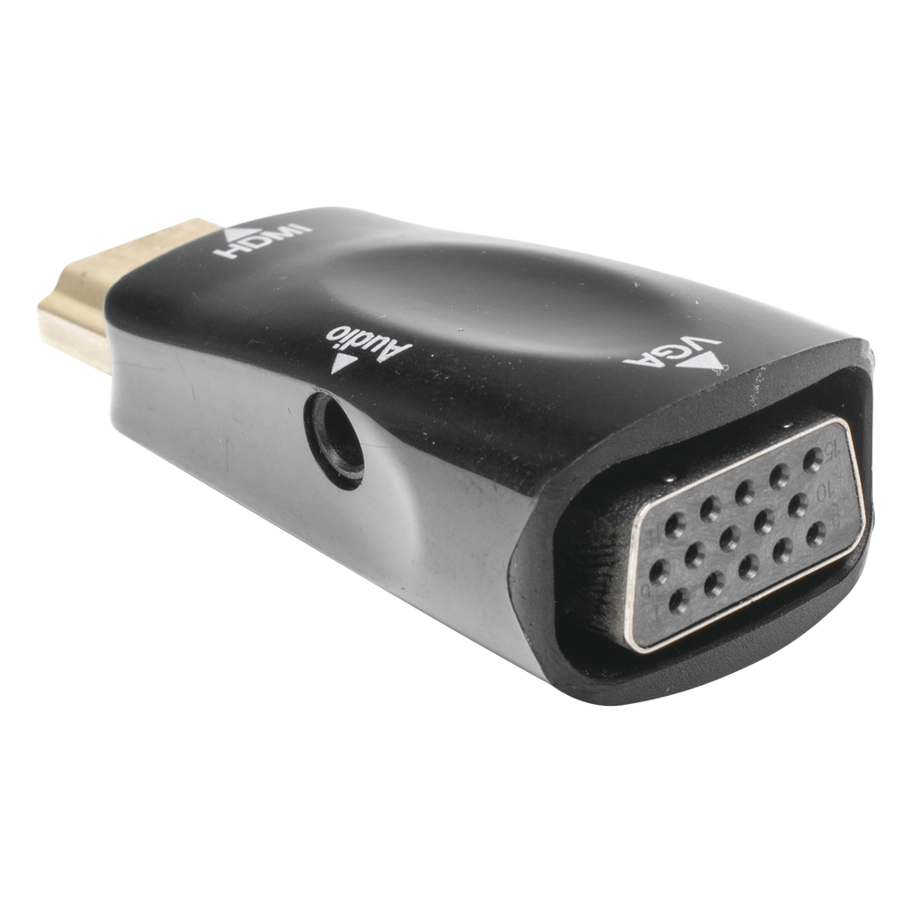 Adaptador (Convertidor) HDMI a VGA / HDMI Macho a VGA Hembra / Resolución 1920x1080 @ 60Hz / Adaptador de Audio de 3.5 mm / Chapado en Níquel - Imagen 4
