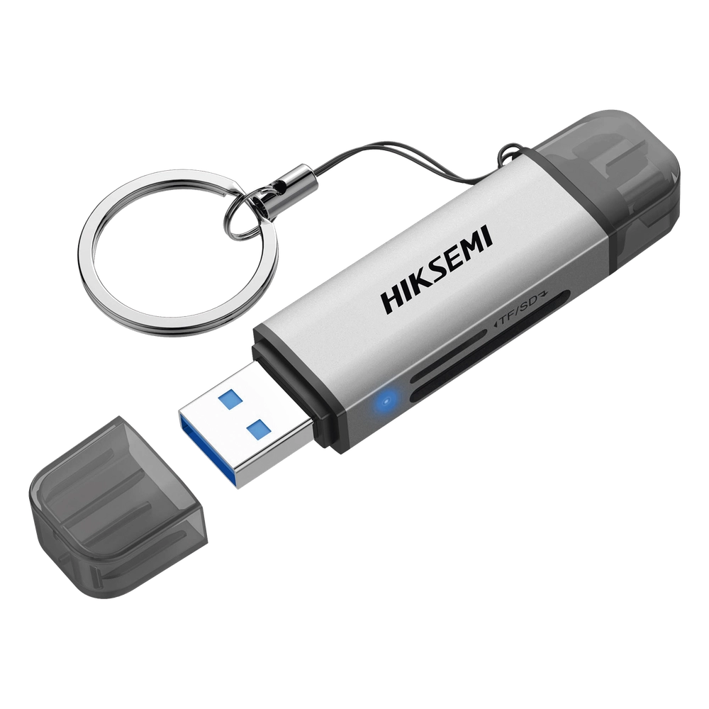 Lector de Tarjetas 2 en 1 / Conector Dual USB-A y USB-C / Soporta SD y Micro SD / 5 Gbps / Aleación de Aluminio