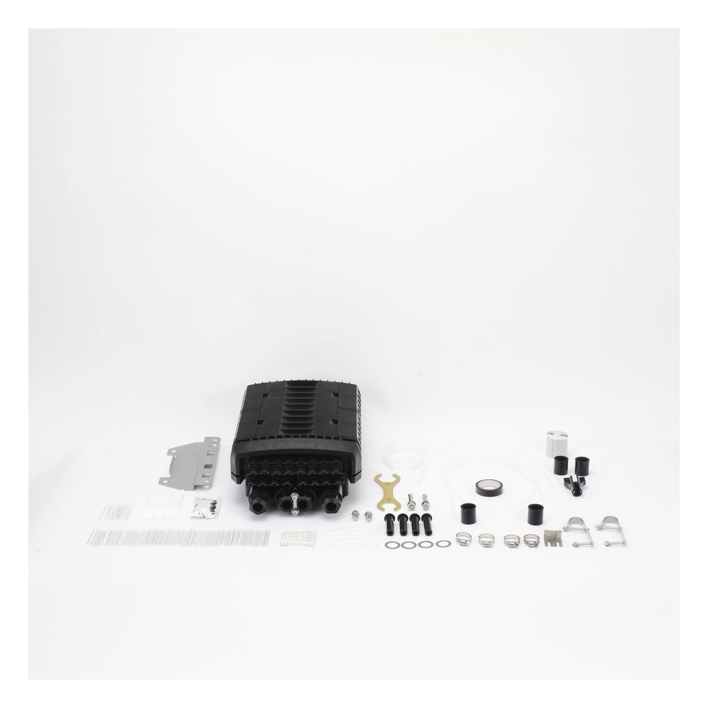 Caja de Distribución de Fibra Óptica para 24 Empalmes con 16 Acopladores SC/APC. Enterrado Directo, IP68, Splitter 1x8 Incluido con Conectores SC/APC - Imagen 3