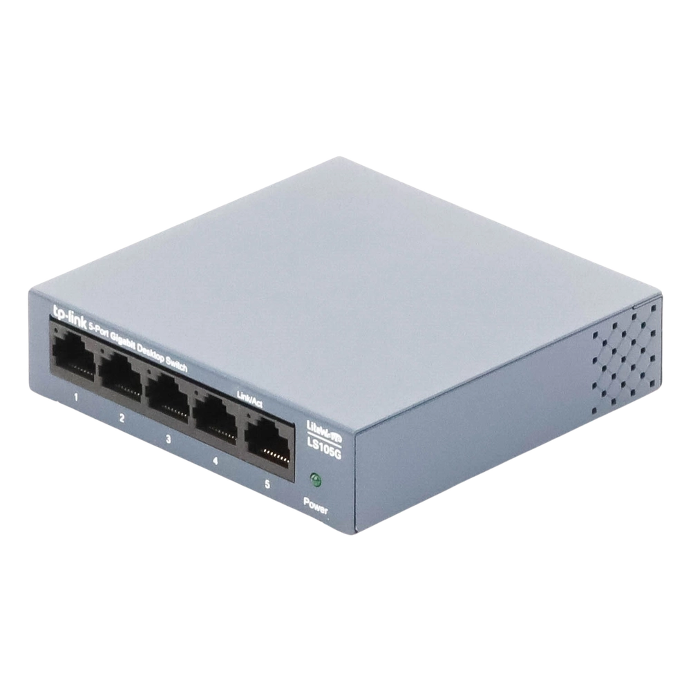 Switch de escritorio Gigabit de 5 puertos 10/100/1000Mbps, carcasa metálica - Imagen 5
