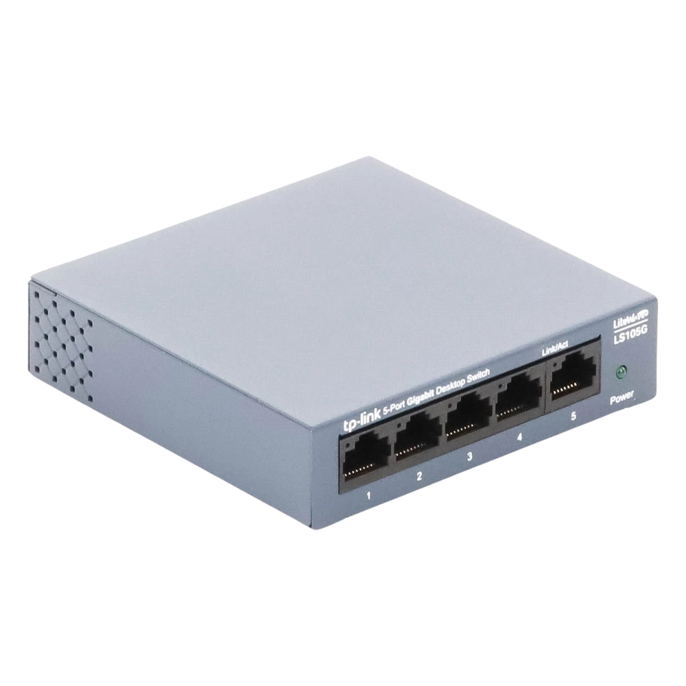 Switch de escritorio Gigabit de 5 puertos 10/100/1000Mbps, carcasa metálica - Imagen 6