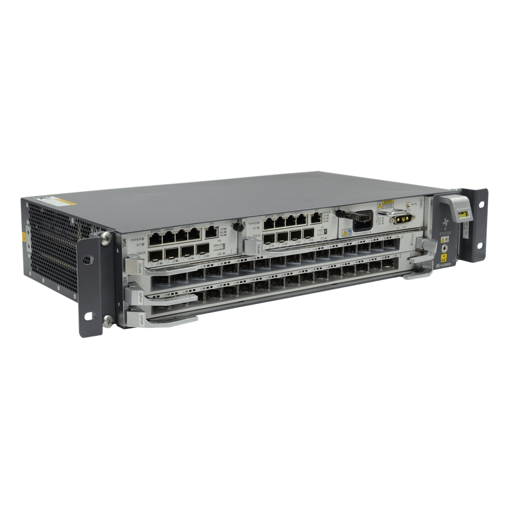 OLT GPON OptiXAccess Carrier Class con 1 tarjeta de 16 puertos GPON C++, 2 ranuraas, 1 fuente de alimentación AC, 2 UR
