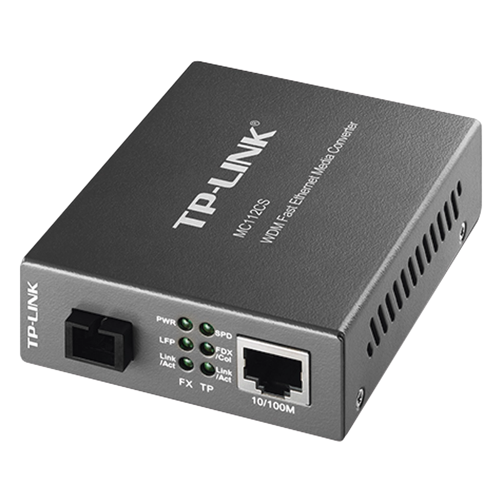 Convertidor Fibra Óptica WDM Monomodo / 1 puerto RJ45 10/100 Mbps / 1 puerto SC/UPC 100 Mbps / Hasta 20 Km / Para su Funcionamiento Requiere el Modelo MC111CS / Plug and Play