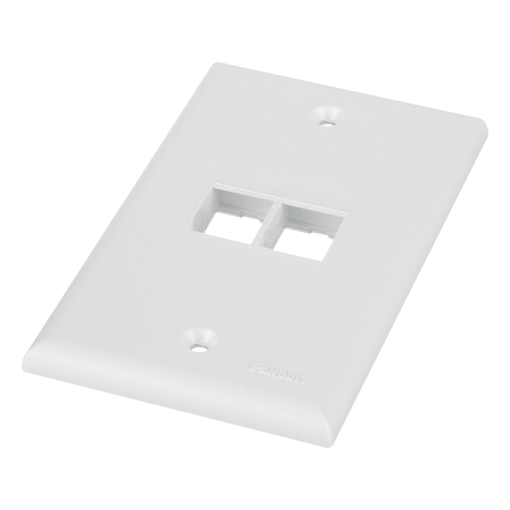 Placa de Pared Vertical, Salida Para 2 Puertos Keystone, Color Blanco - Imagen 3