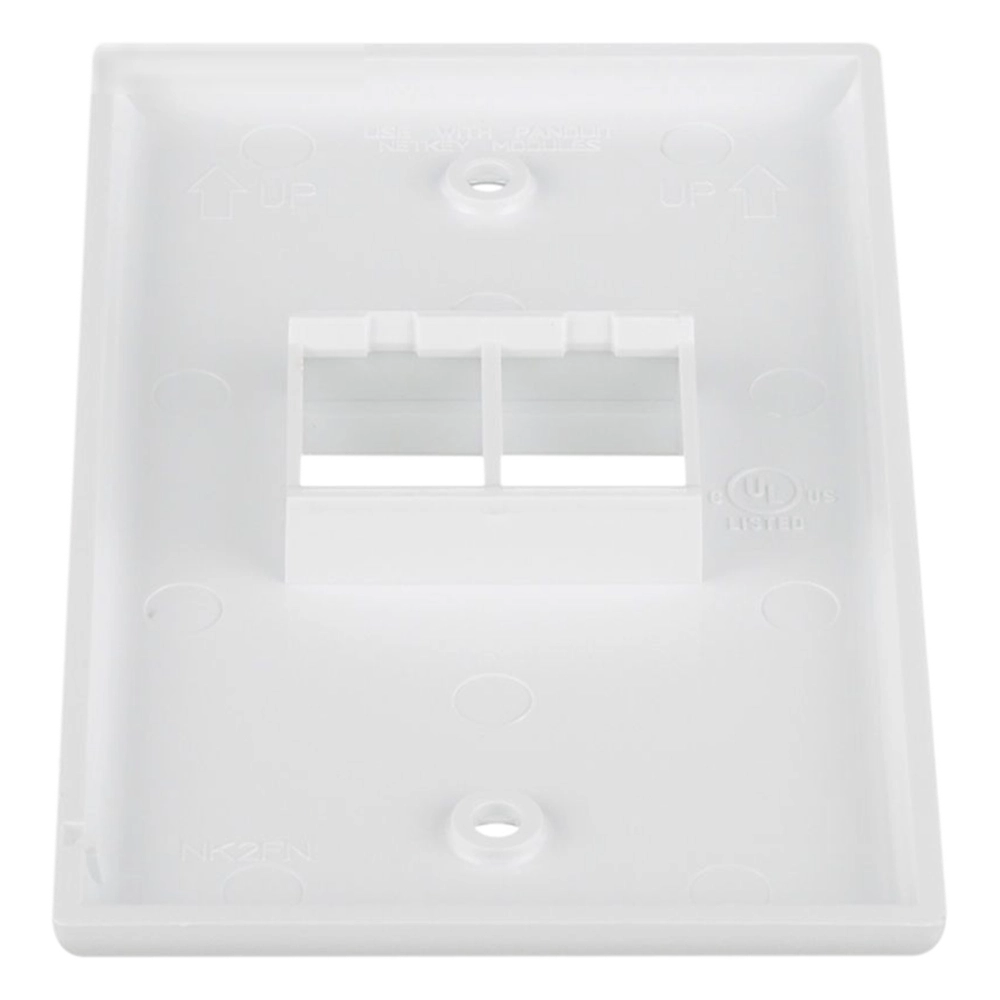 Placa de Pared Vertical, Salida Para 2 Puertos Keystone, Color Blanco - Imagen 4