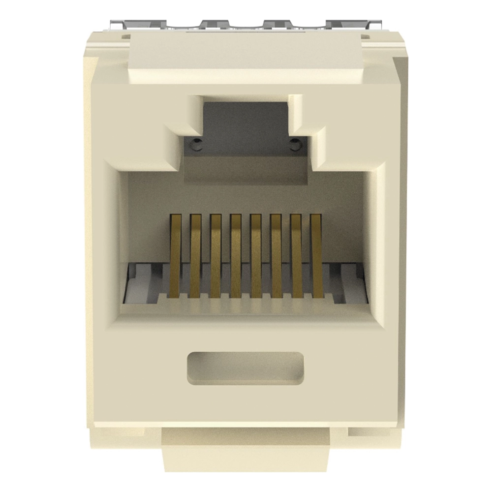 Conector Jack Estilo 110 (de Impacto), Tipo Keystone, Categoría 6, de 8 Posiciones y 8 Cables, Color Marfil - Imagen 2