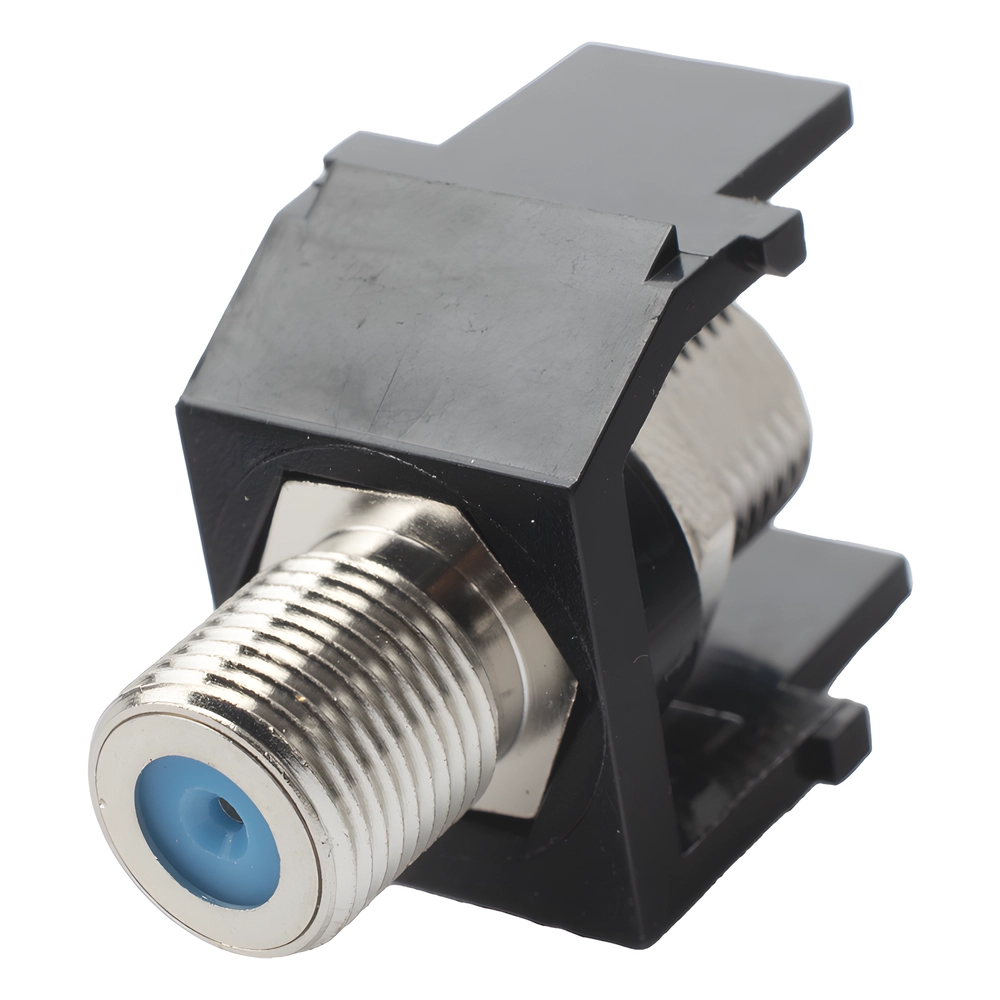 Módulo Acoplador Coaxial Tipo F, Keystone, de 75 Ohms, 3.0 GHz, Color Negro - Imagen 2